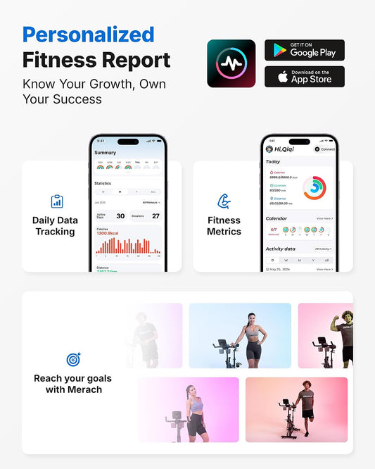 Merach Magnetic Stationary Bike with Exclusive App