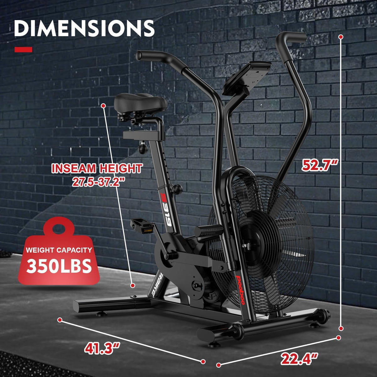 Dual Action Air Bike with APP Connection