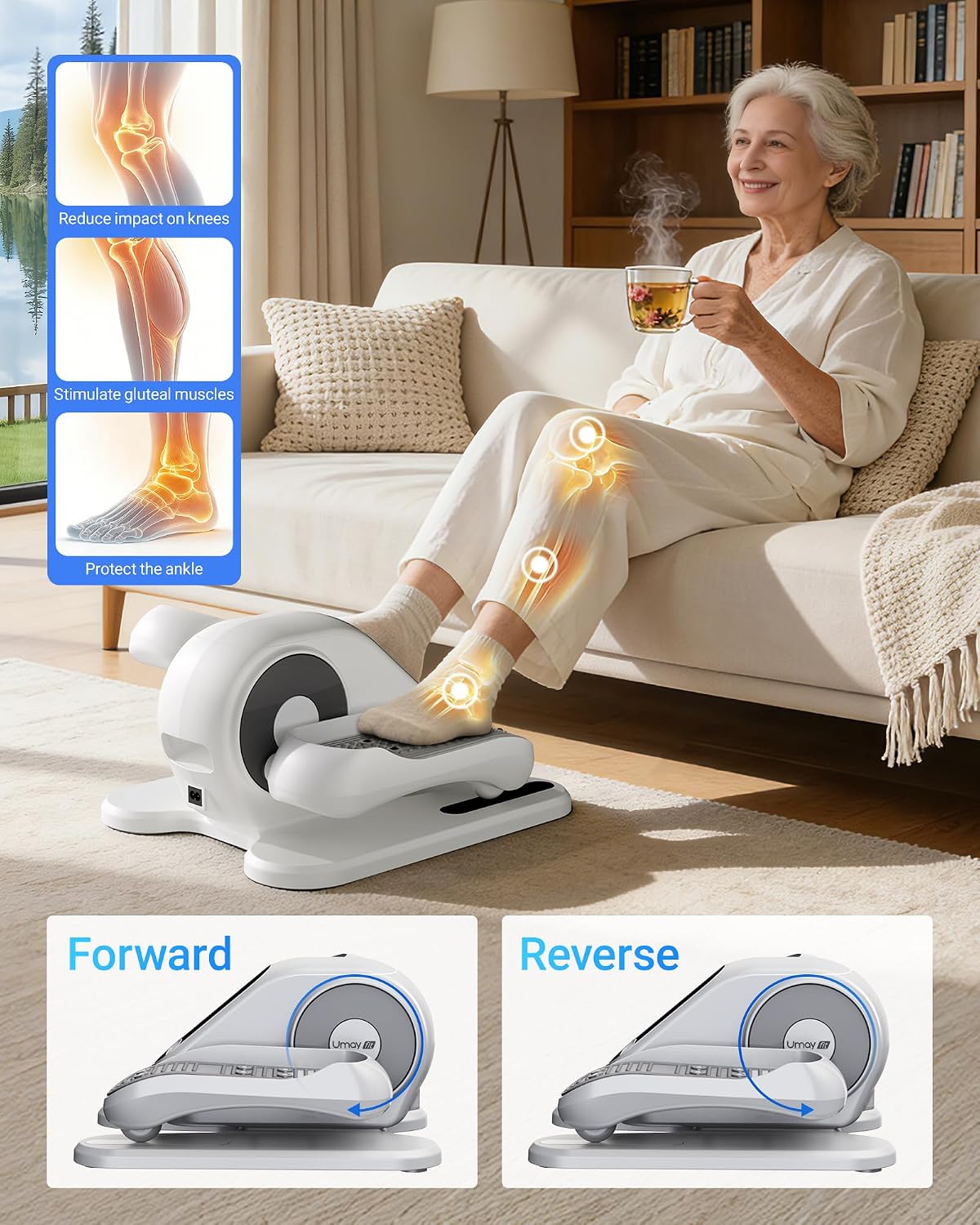 12 Speed Auto Manual Electric Under Desk Elliptical