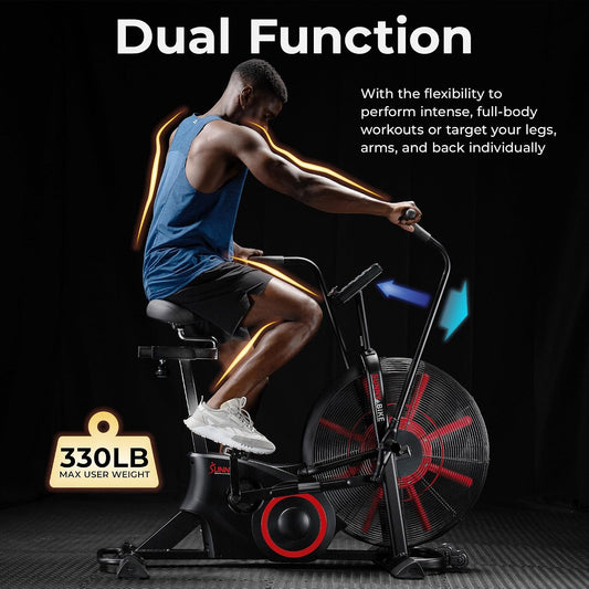 Smart Air Resistance Fan Bike with SunnyFit App