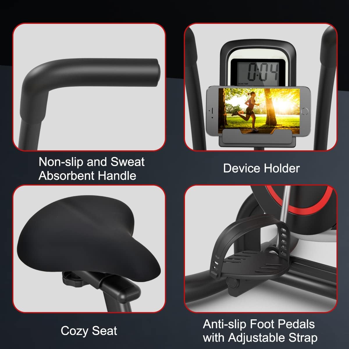 Goplus Air Bike with LCD & Tablet Holder