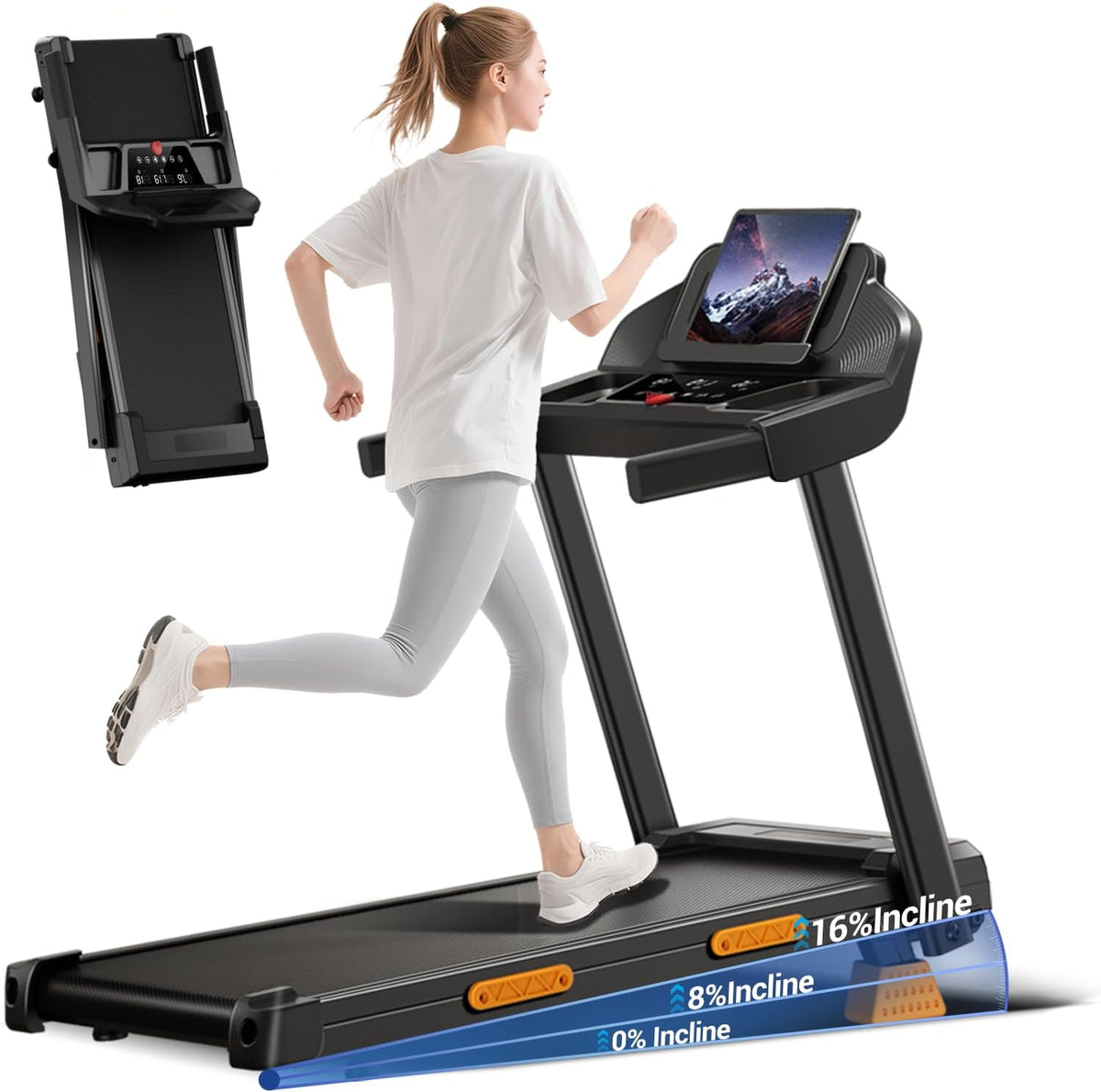 3-in-1 Foldable Incline Home Treadmill