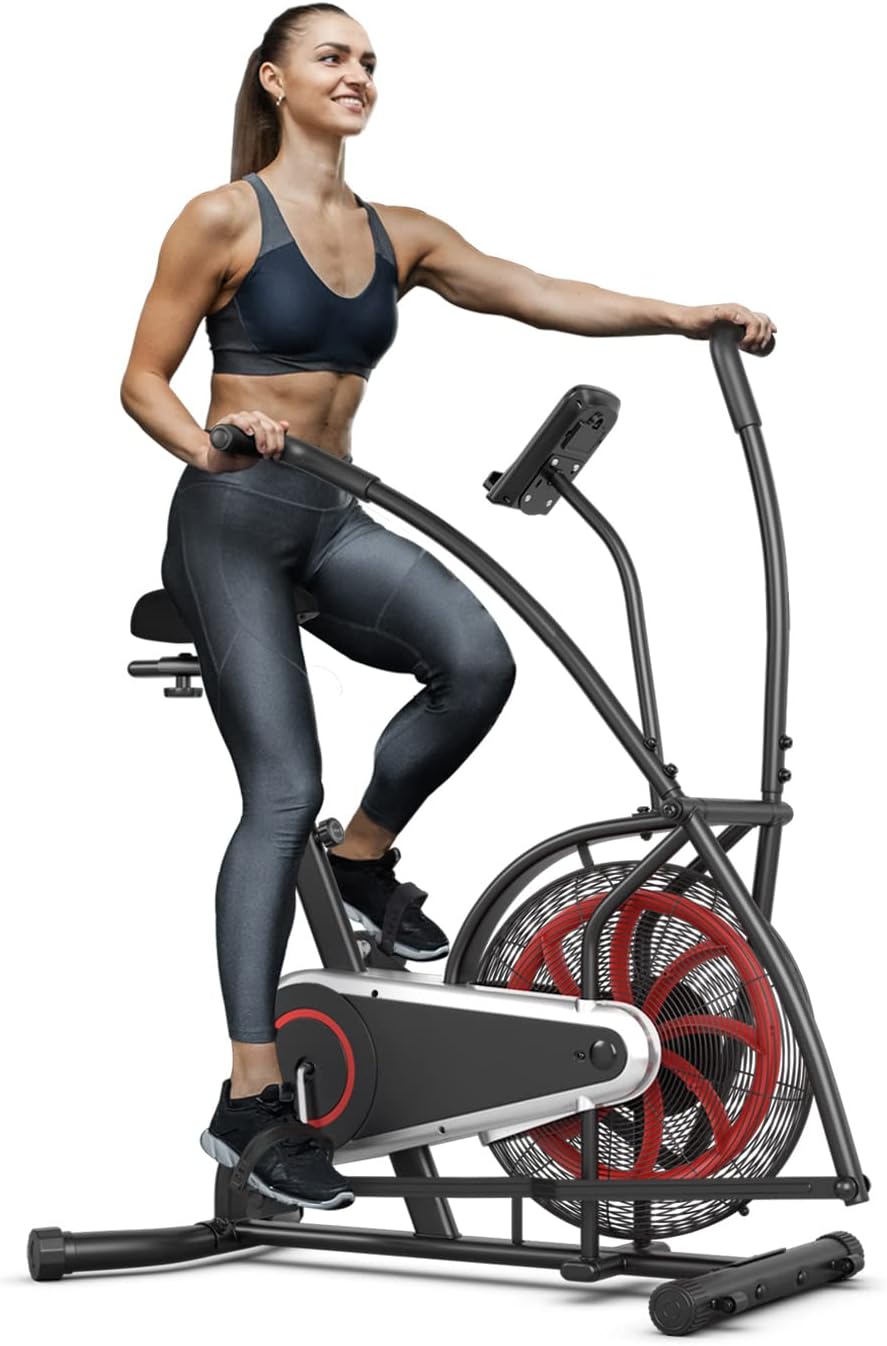 Goplus Air Bike with LCD & Tablet Holder