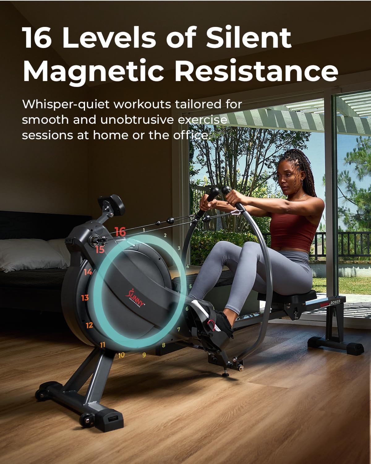 Sunny Magnetic Smart Rowing Machine