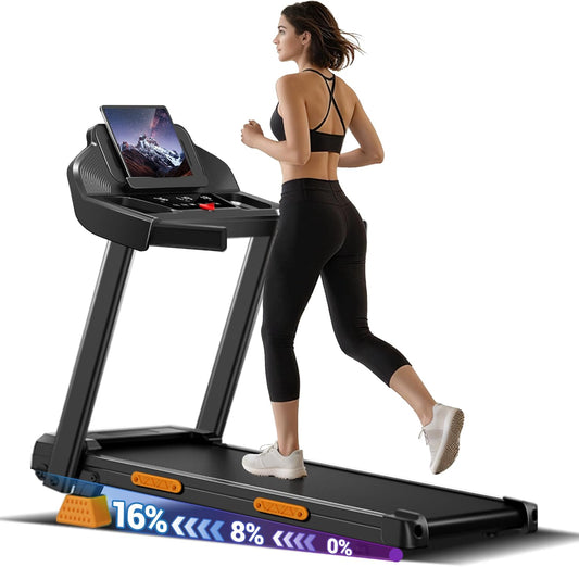 16% Incline Foldable 3 LED Walking Pad Treadmill