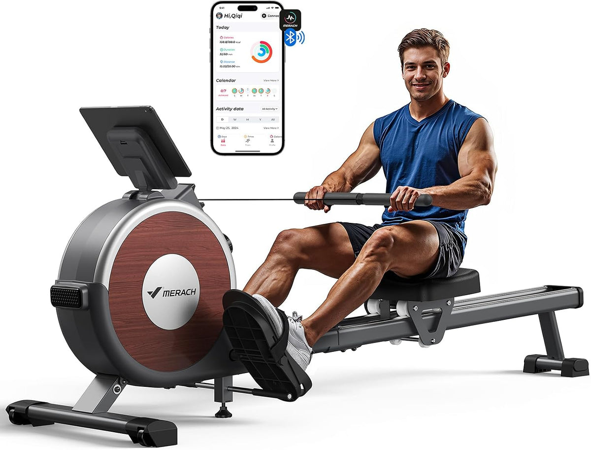 16 Level Dual Rail Magnetic Foldable Rower