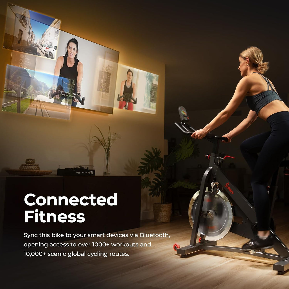 Smart Exercise Bike with SunnyFit App