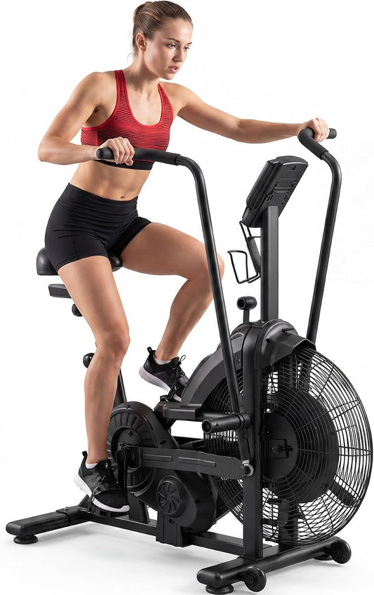 Dual Resistance Air Magnetic Fan Bike with APP