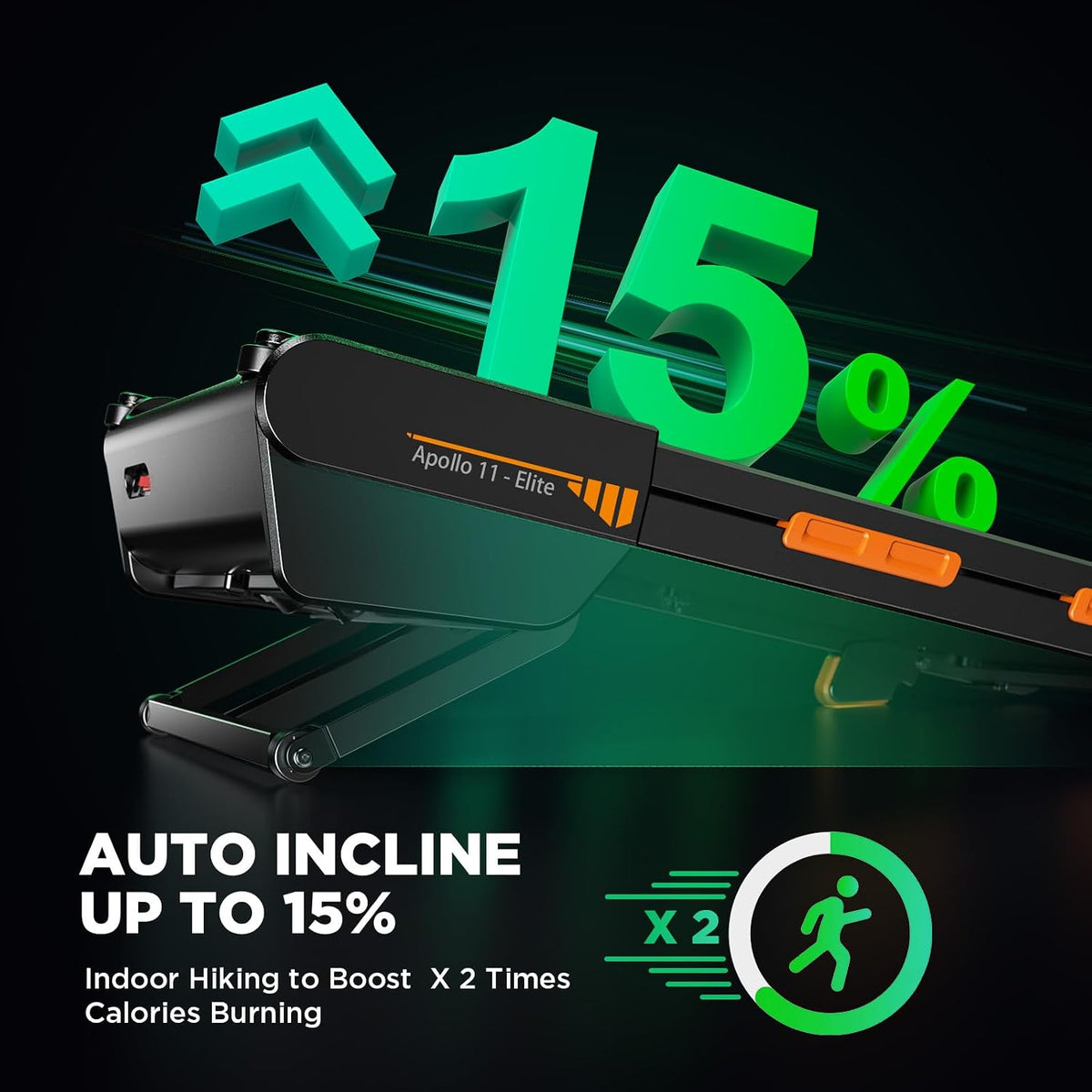 15% Auto Incline Vertical Storage Walking Pad Treadmill