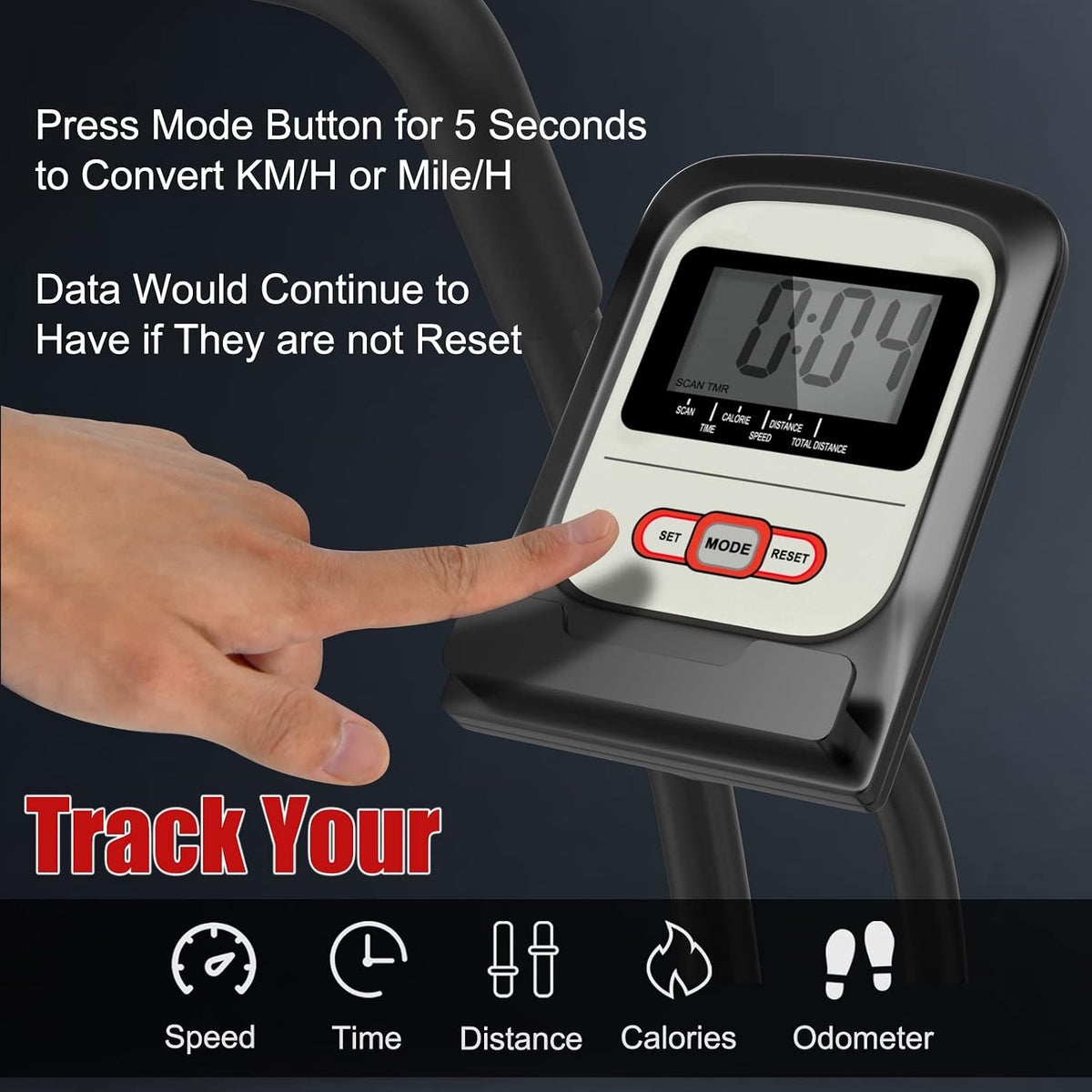 Goplus Air Bike with LCD & Tablet Holder