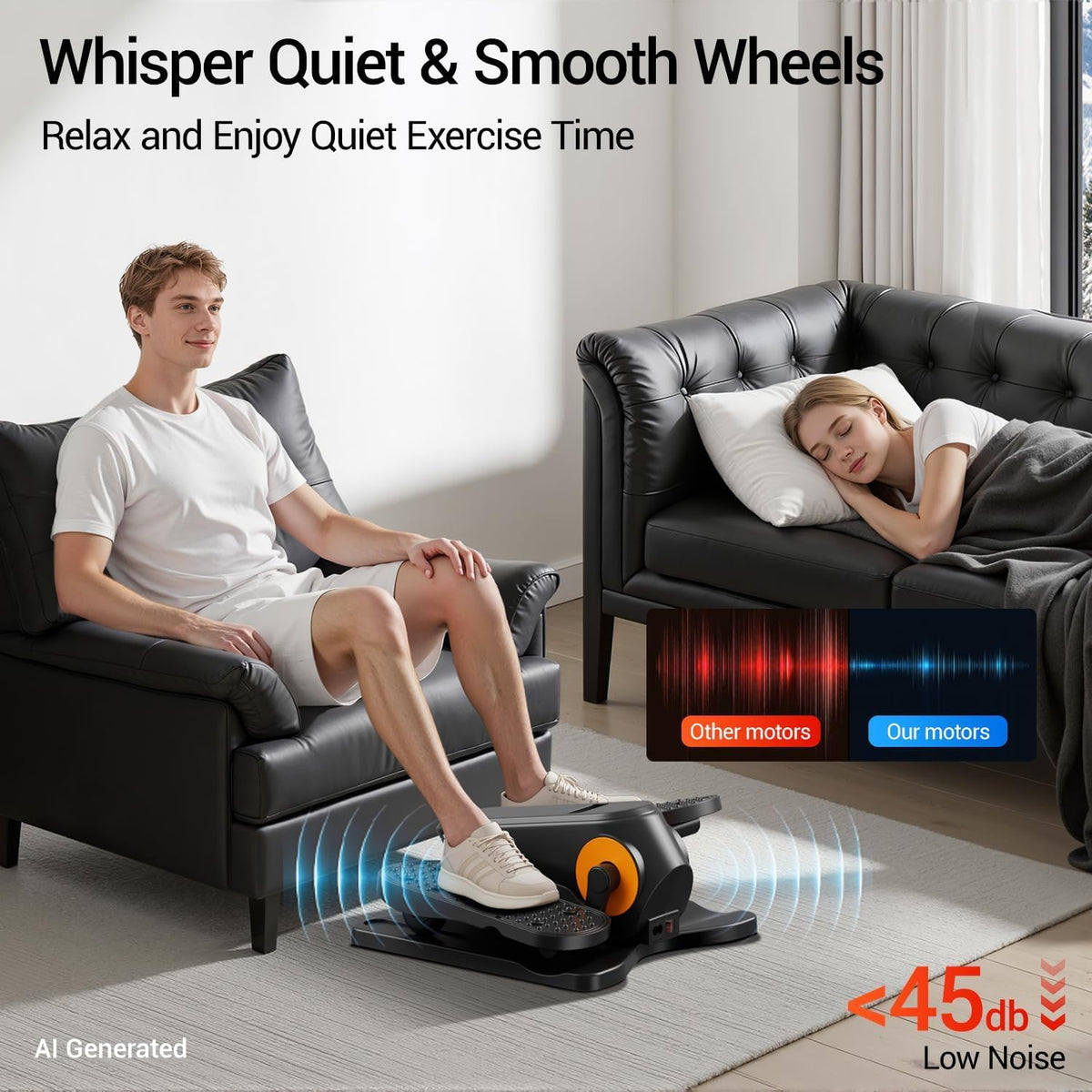 12 Speed Remote Auto Manual Under Desk Elliptical