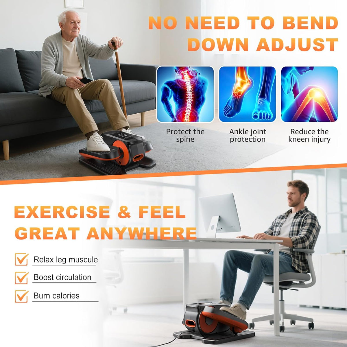 Mini Electric Under Desk Seated Elliptical