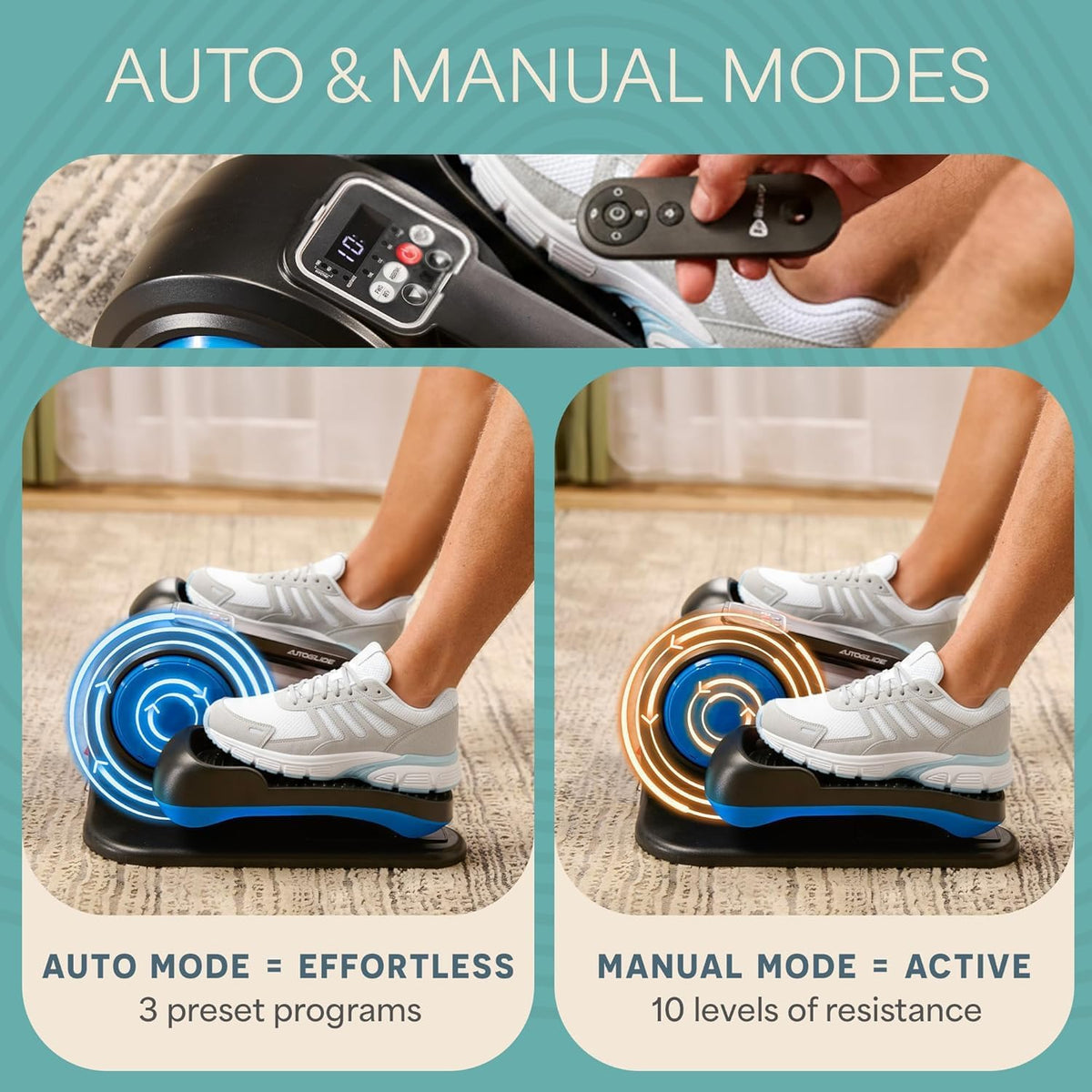 Portable Quiet Under Desk Seated Elliptical