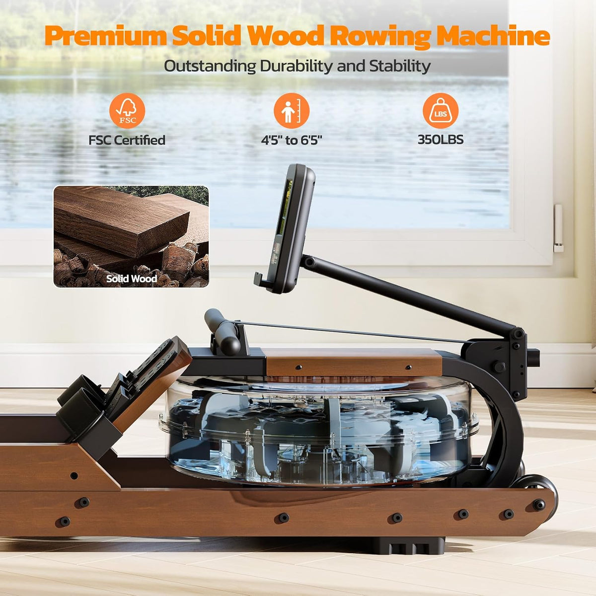 Wooden Water Foldable Rowing Machine