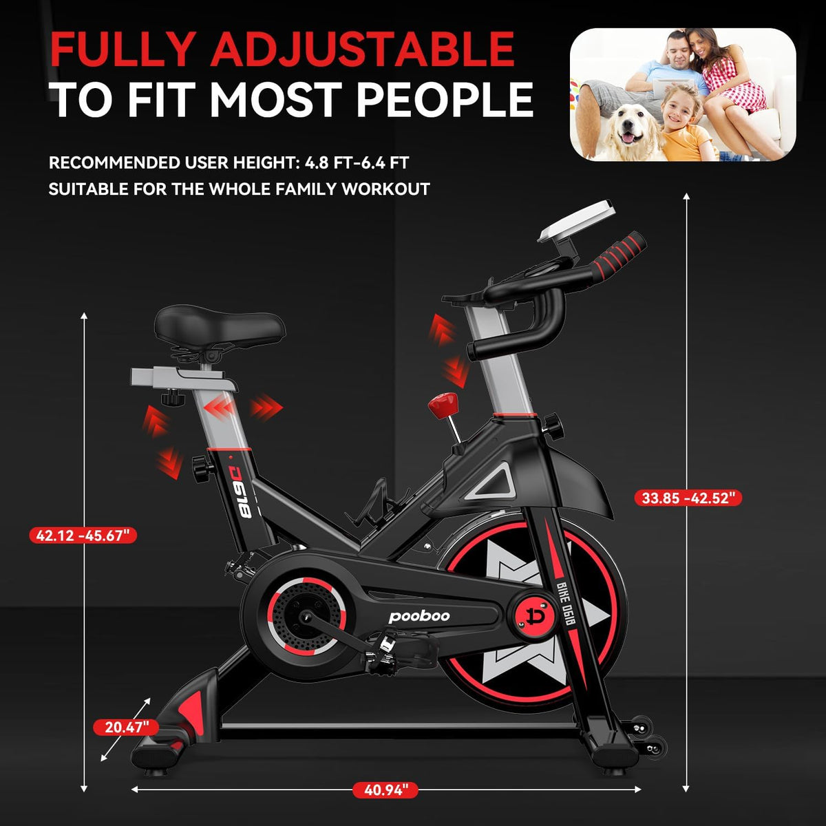 Silent Belt Drive Stationary Exercise Bike