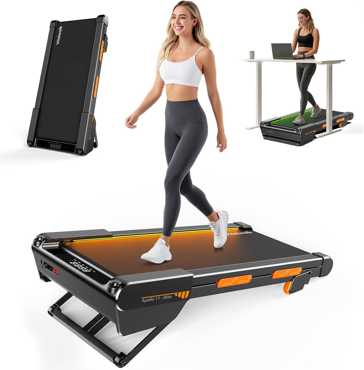 15% Auto Incline Vertical Storage Walking Pad Treadmill