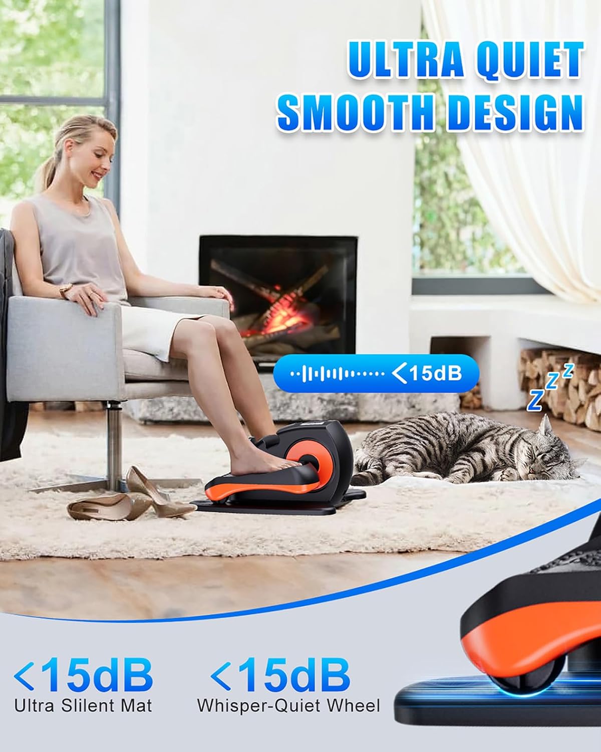 12 Speed Remote Electric Under Desk Elliptical