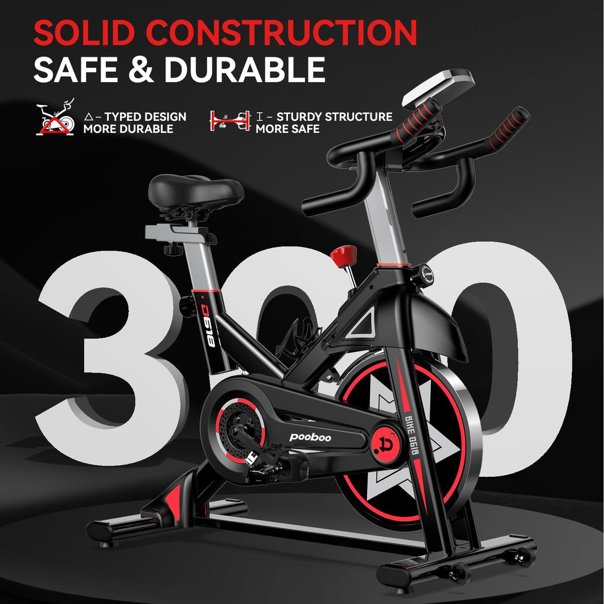 Silent Belt Drive Stationary Exercise Bike