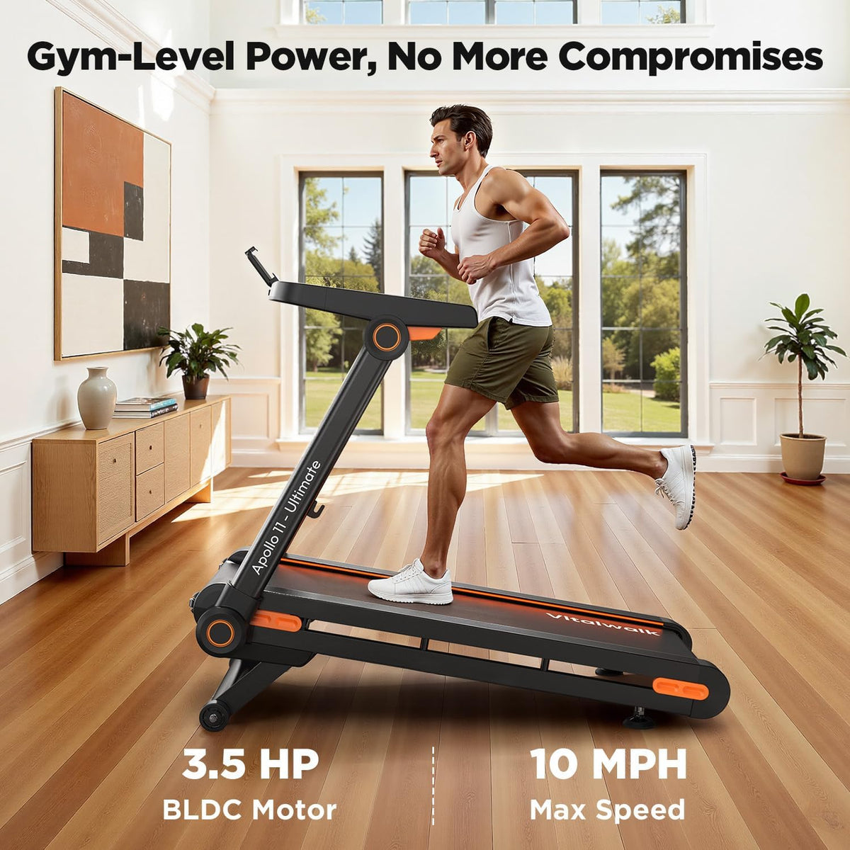 Auto Incline Auto Fold Wide Belt Home Treadmill