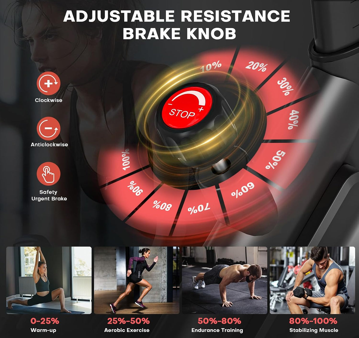 App Compatible Magnetic Stationary Exercise Bike