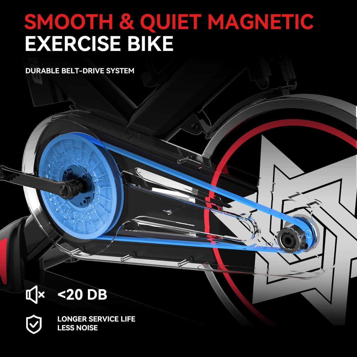 Silent Belt Drive Stationary Exercise Bike