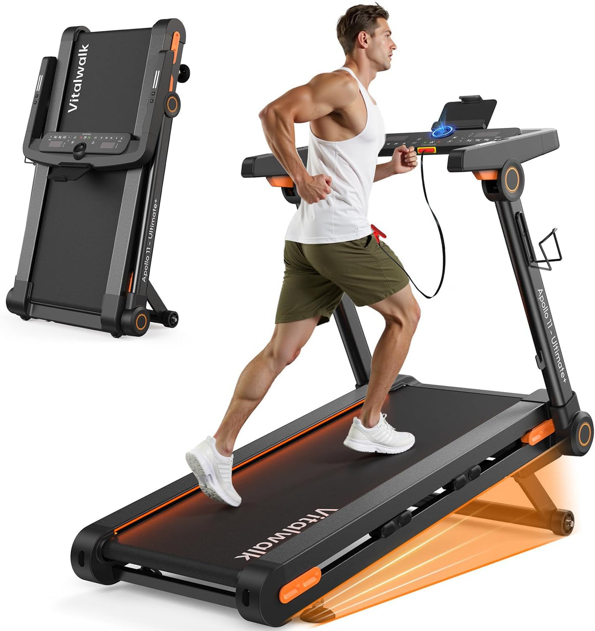 Auto Incline Auto Fold Wide Belt Home Treadmill