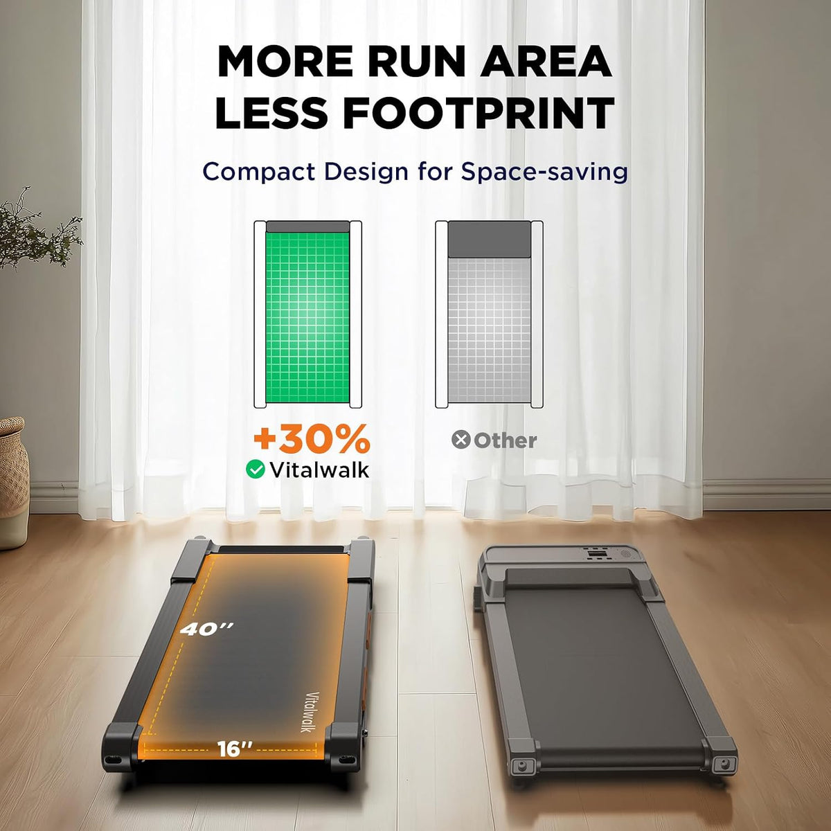 15% Auto Incline Vertical Storage Walking Pad Treadmill