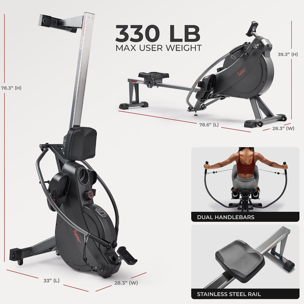 Sunny Magnetic Smart Rowing Machine
