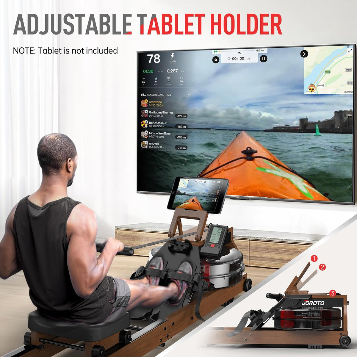Foldable Water Resistance Rowing Machine