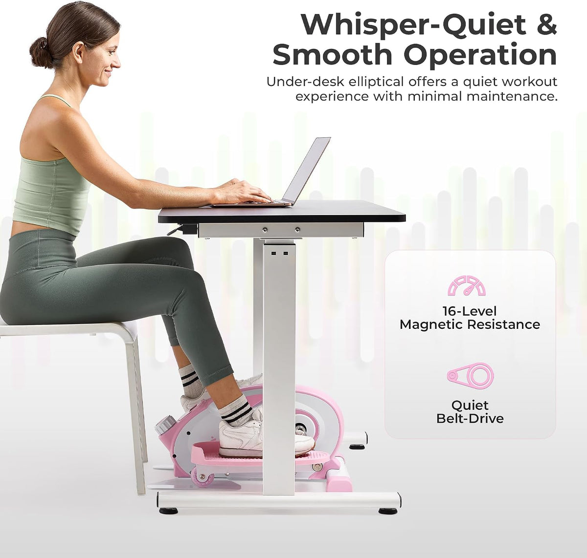 Adjustable Under Desk Seated Elliptical Trainer