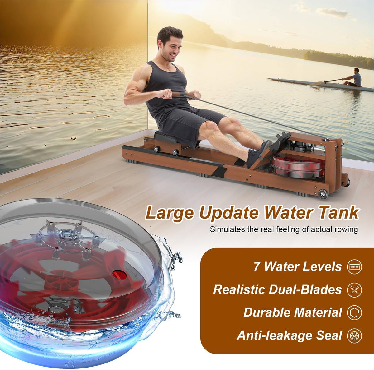 Home Foldable Water Rowing Machine