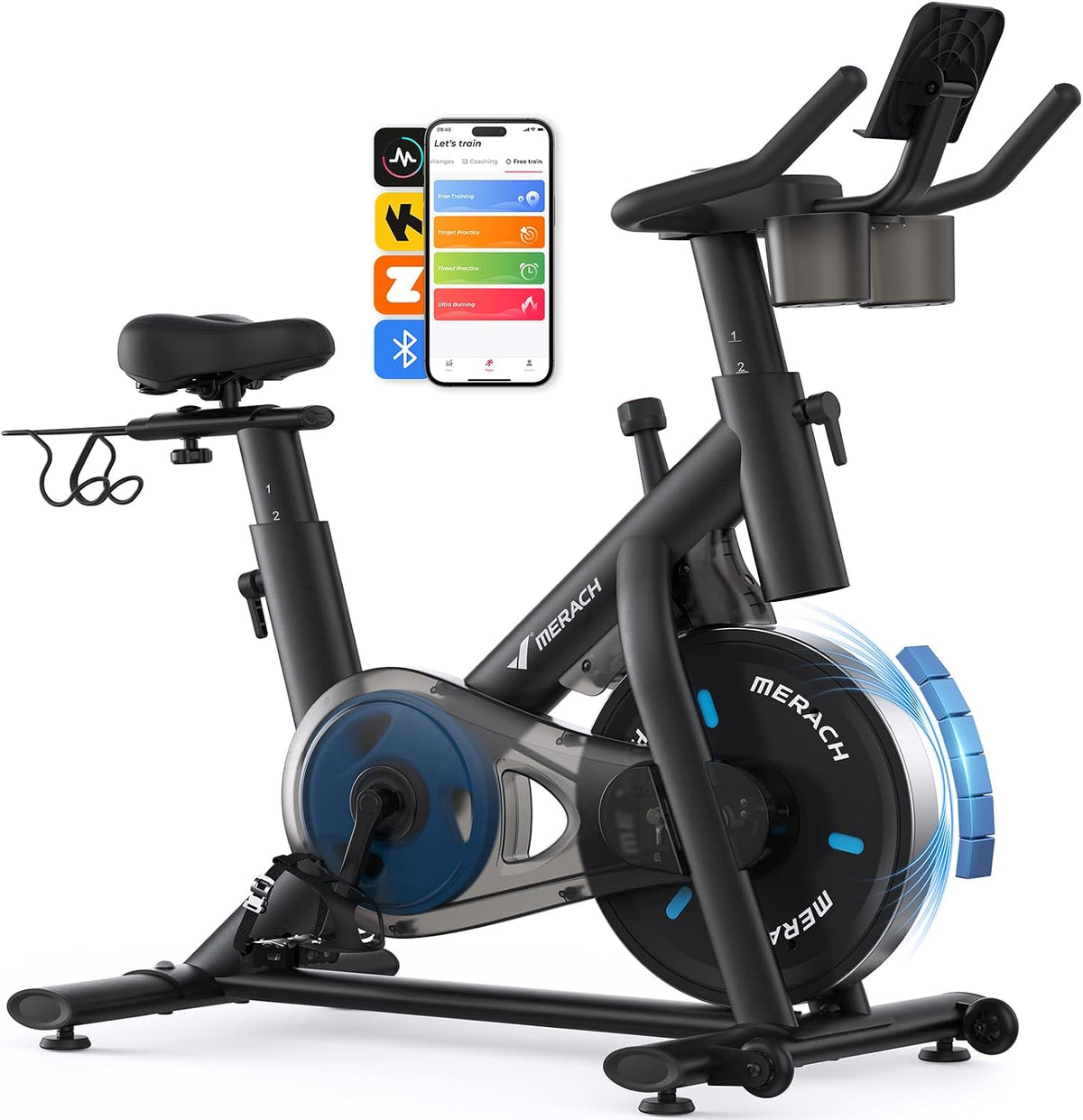 Merach Magnetic Stationary Bike with Exclusive App