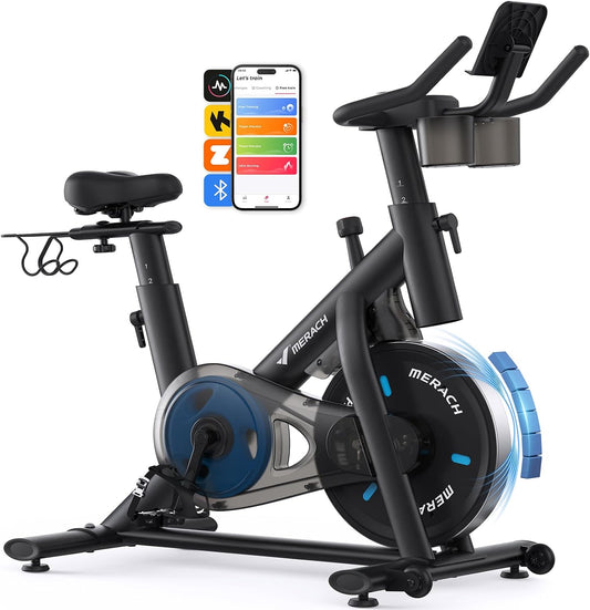 Merach Magnetic Stationary Bike with Exclusive App