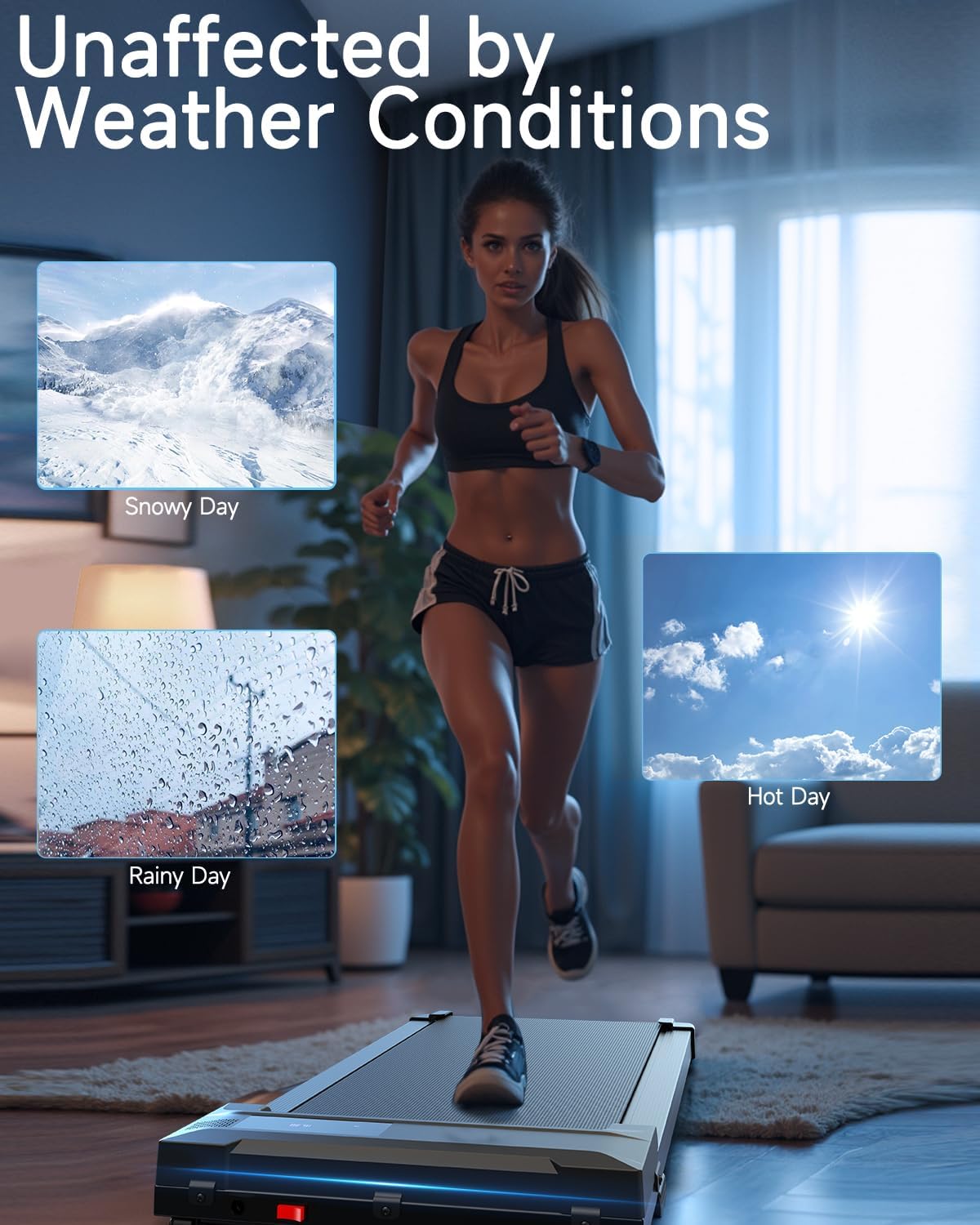 Slim Compact Remote Control Under Desk Walking Pad Treadmill