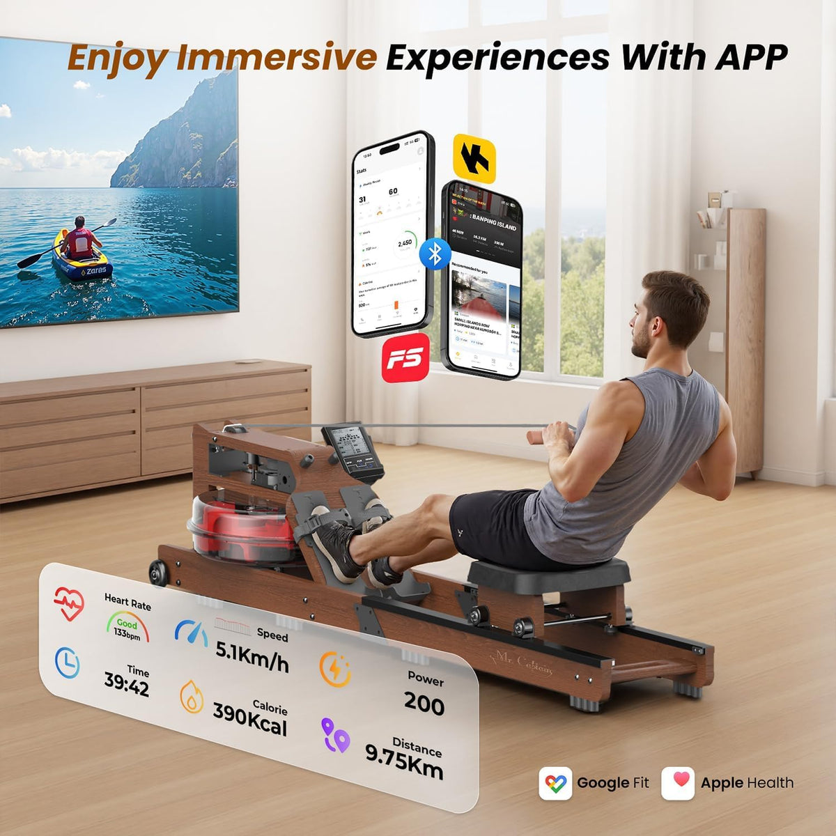 Home Foldable Water Rowing Machine