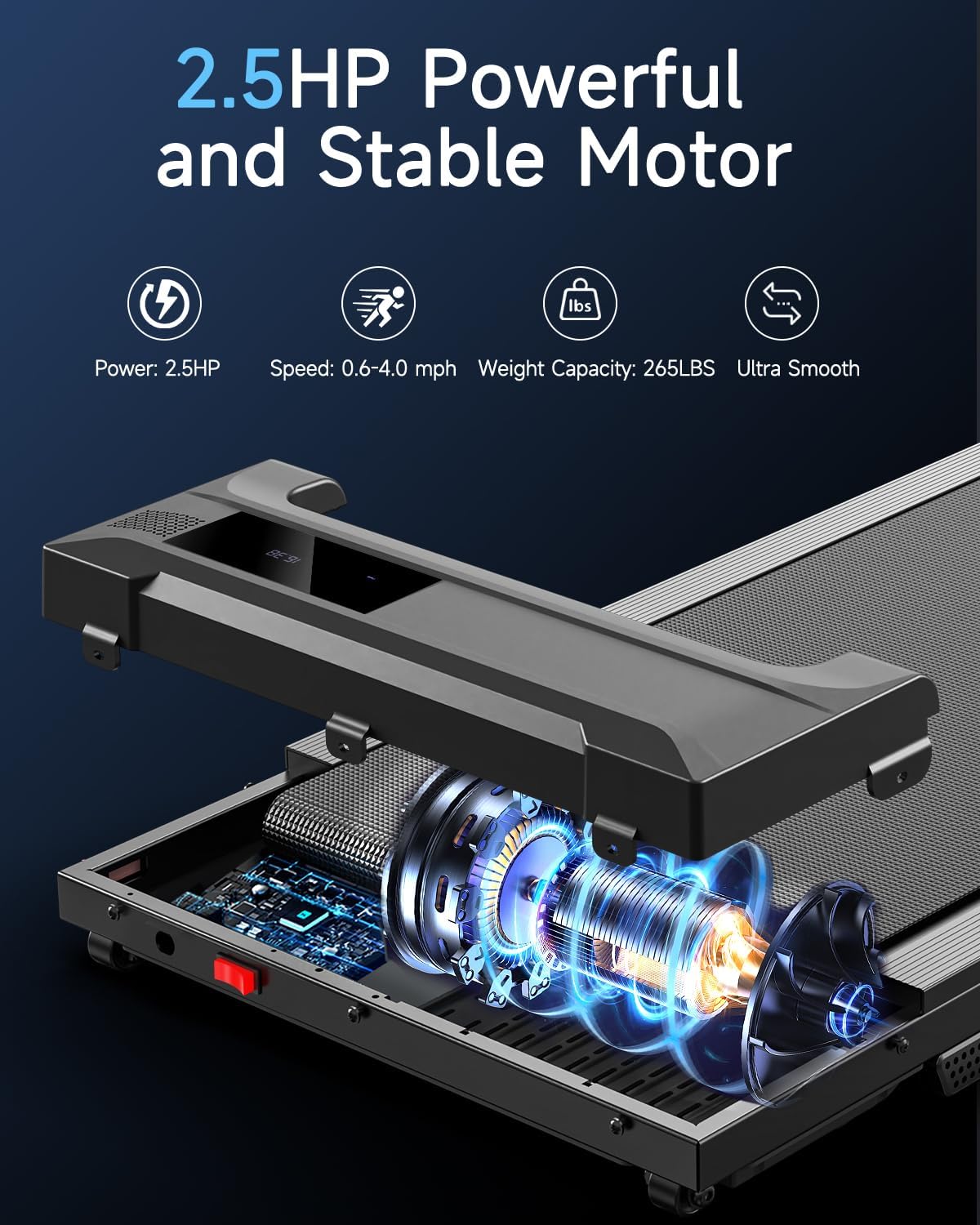 Slim Compact Remote Control Under Desk Walking Pad Treadmill