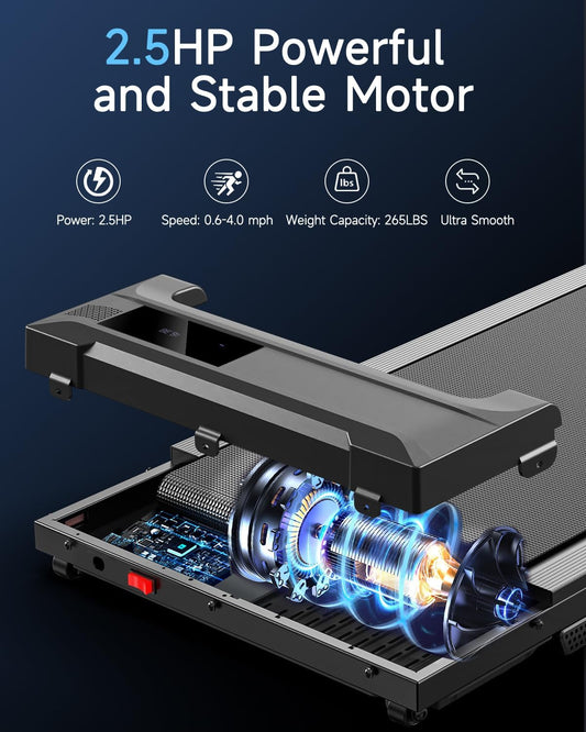 Slim Compact Remote Control Under Desk Walking Pad Treadmill