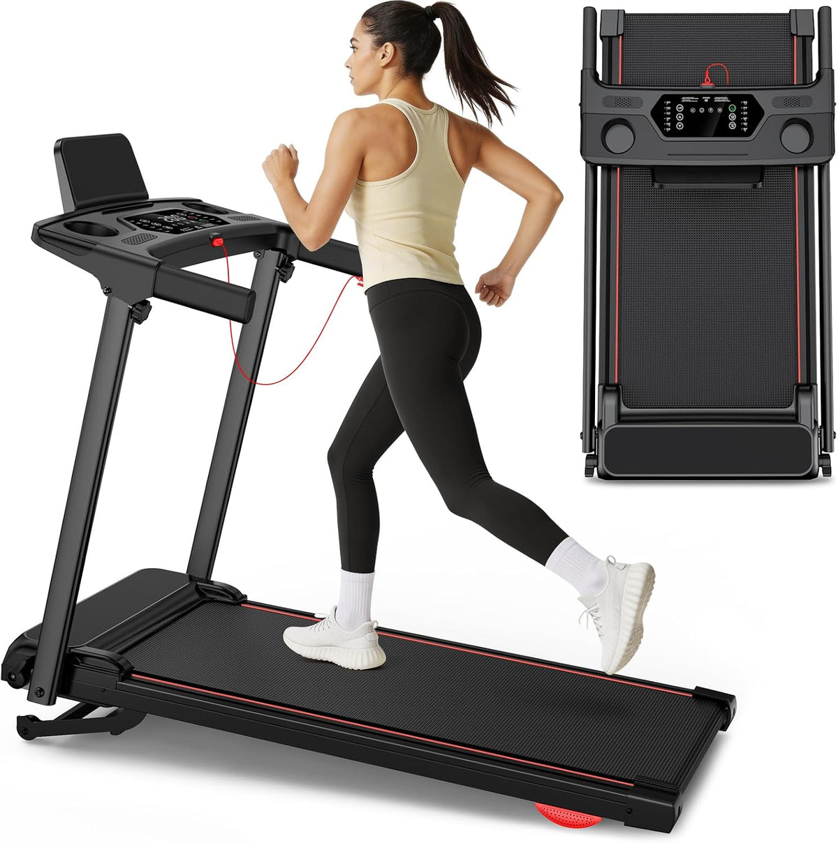 0-15% Auto Incline Foldable Handle Bar Walking Pad Treadmill