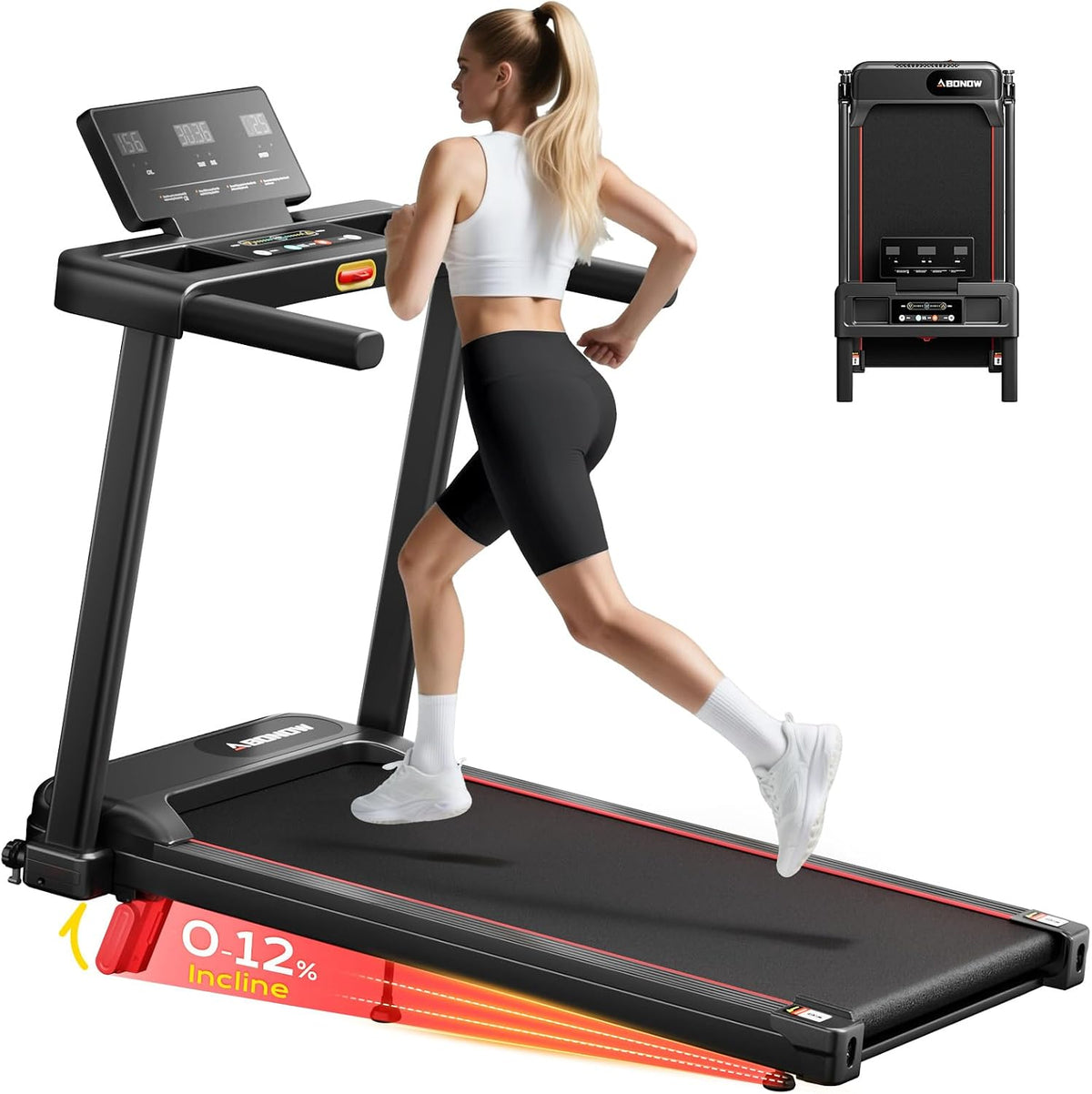 3-in-1 Incline Foldable Walking Pad Treadmill