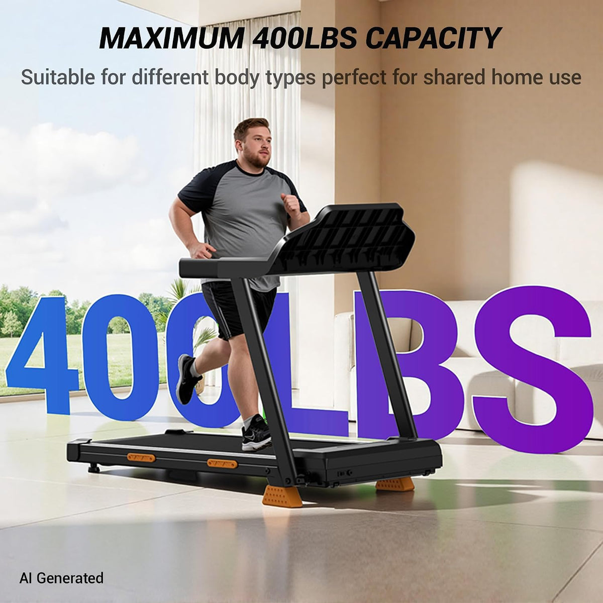 16% Incline Foldable 3 LED Walking Pad Treadmill