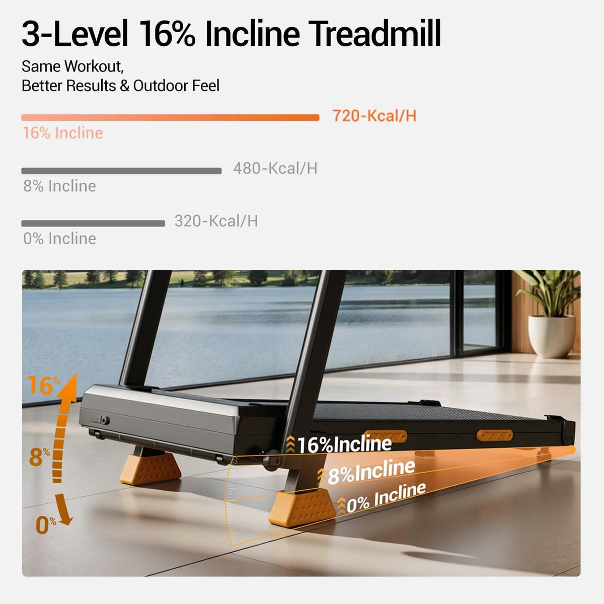3-in-1 Foldable Incline Home Treadmill