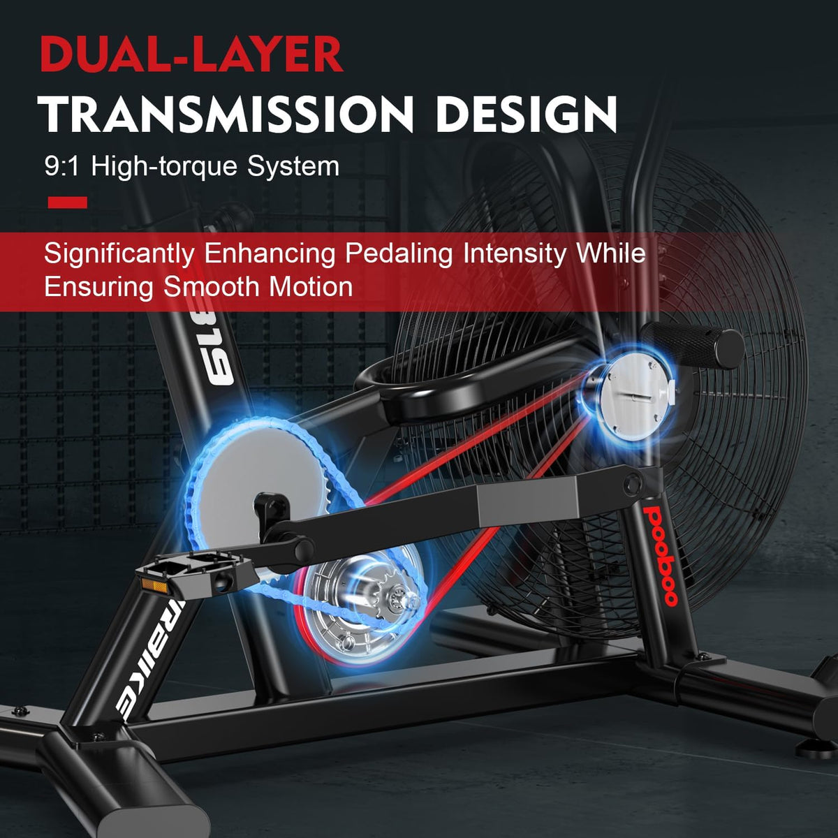 Dual Action Air Bike with APP Connection