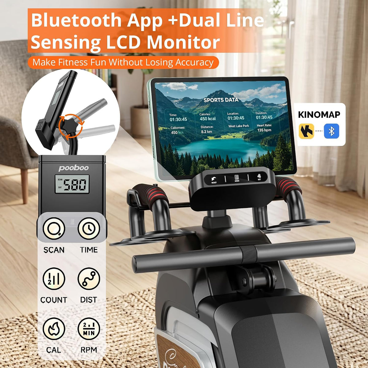 Magnetic Foldable Home Rowing Machine