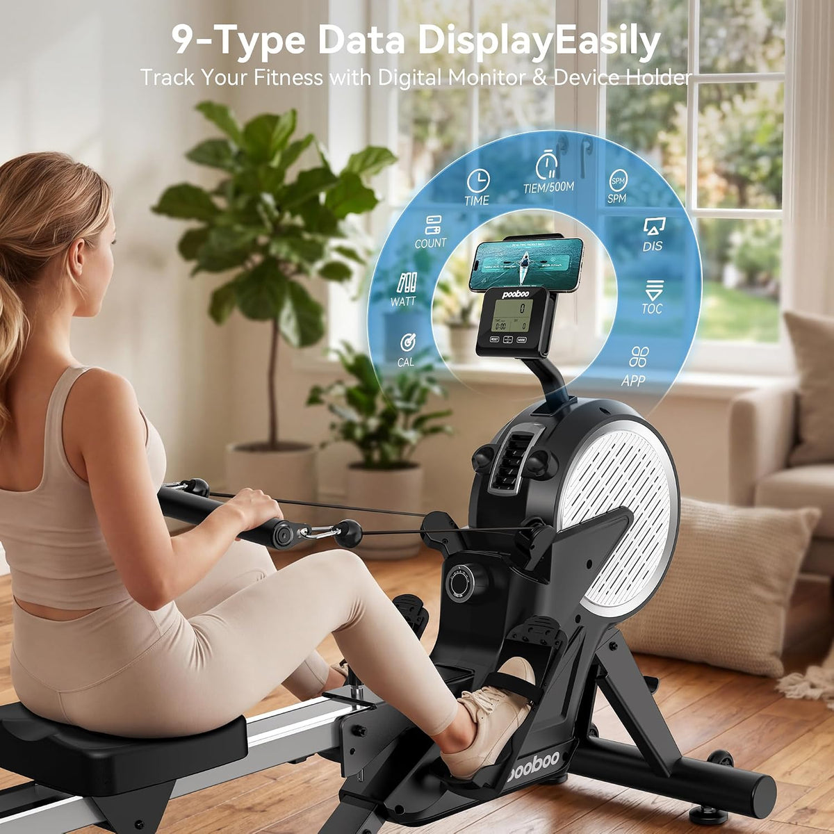 Dual Wind Magnetic Foldable Rower