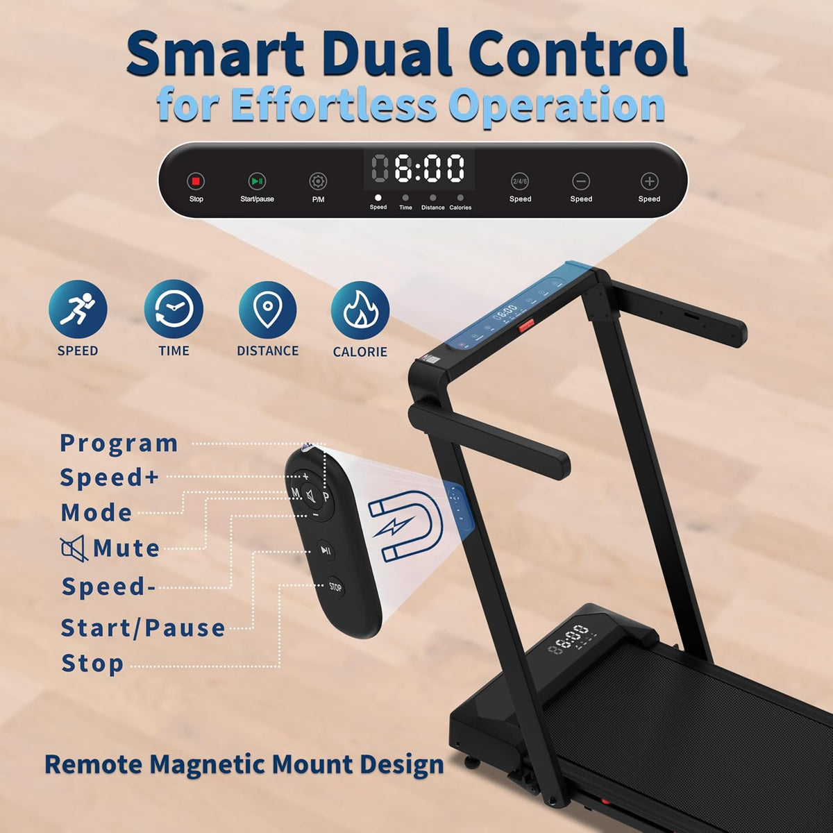 3-in-1 Foldable Treadmill with Workstation Desk