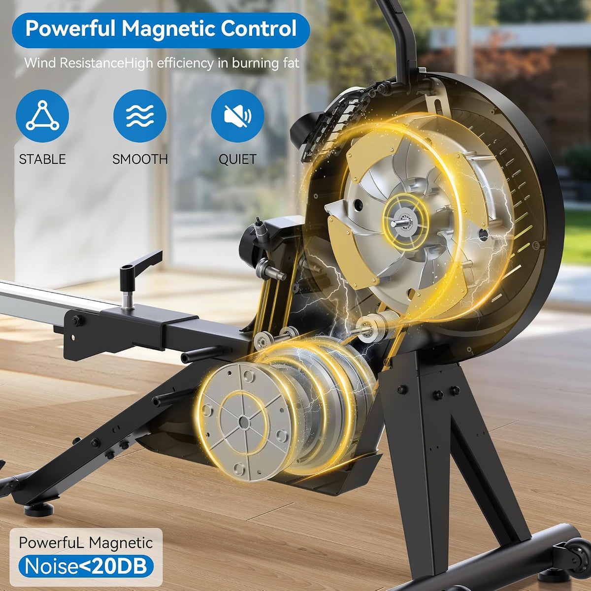 Dual Wind Magnetic Foldable Rower