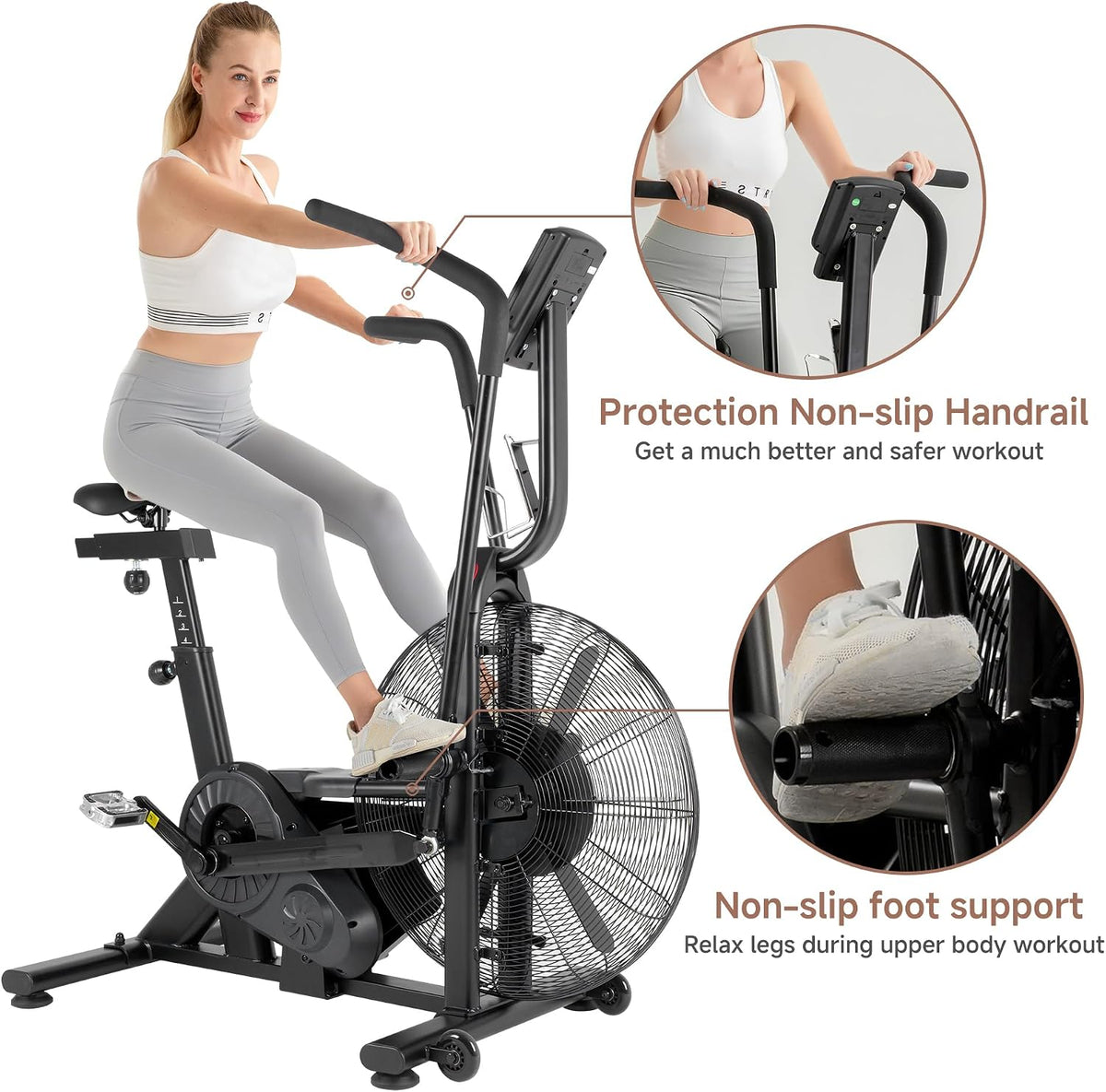 Unlimited Air Resistance Fan Exercise Bike