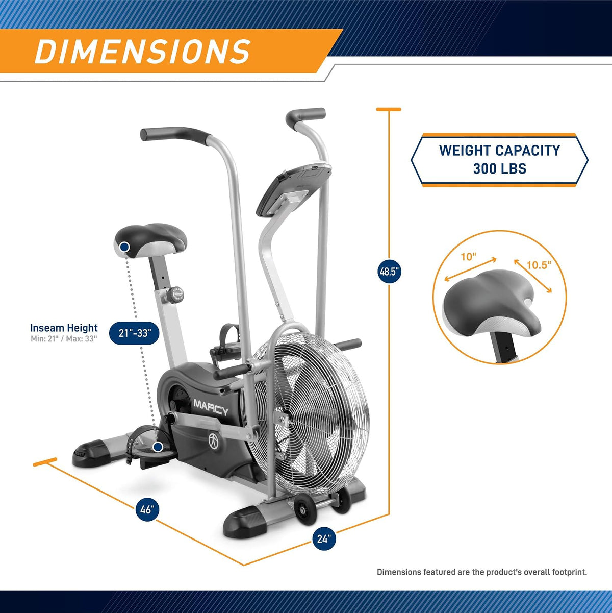 Dual Action Air Resistance Fan Bike