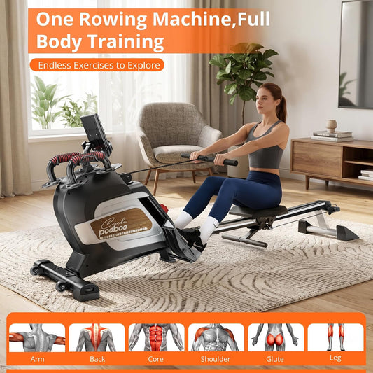 Magnetic Foldable Home Rowing Machine