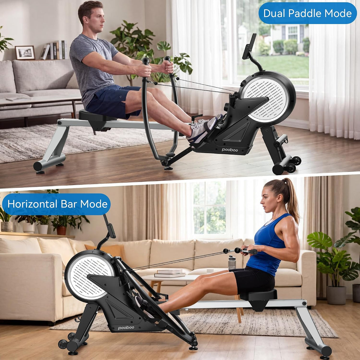 Dual Wind Magnetic Foldable Rower